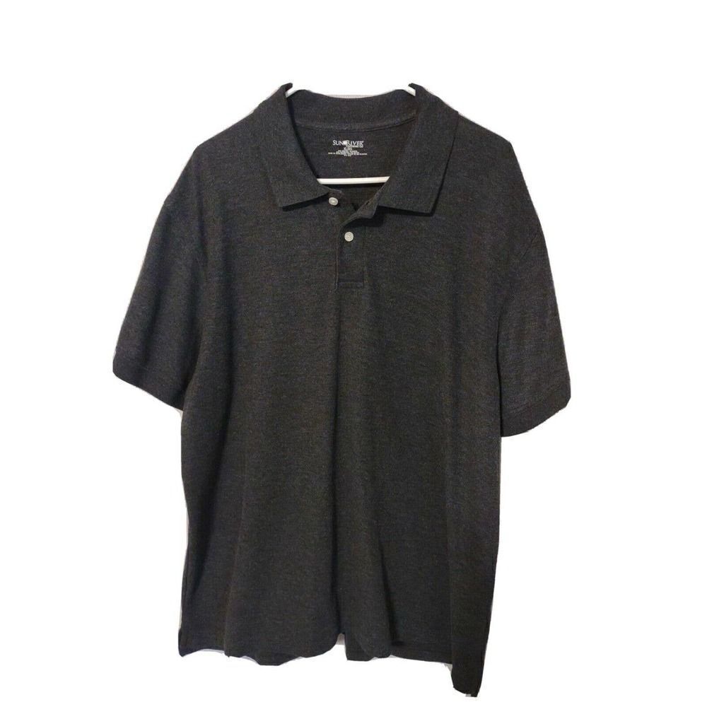 Sun River Polo Men's XL Gray 2 Button Tagless Cotton Blend Ready to Wear Fun